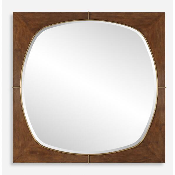 Garonne-Square Walnut Mirror