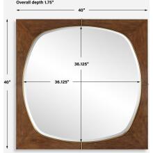 Garonne-Square Walnut Mirror