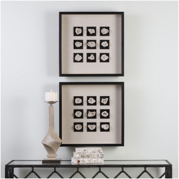 Uttermost Geode Linen Shadow Box
