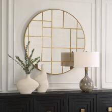 Geometric-Geometric Round Mirror