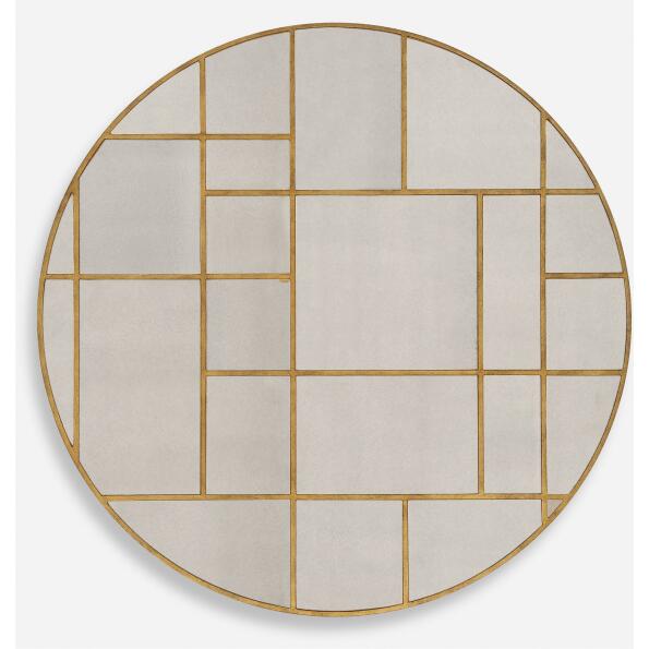 Geometric-Geometric Round Mirror