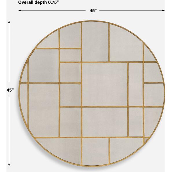 Geometric Round Mirror