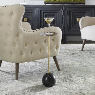 Uttermost Gimlet Brass Drink Table