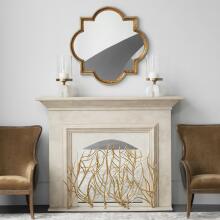Gold Branches-Fireplace Screen