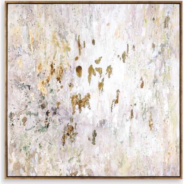 Golden Raindrops-Modern Abstract Art