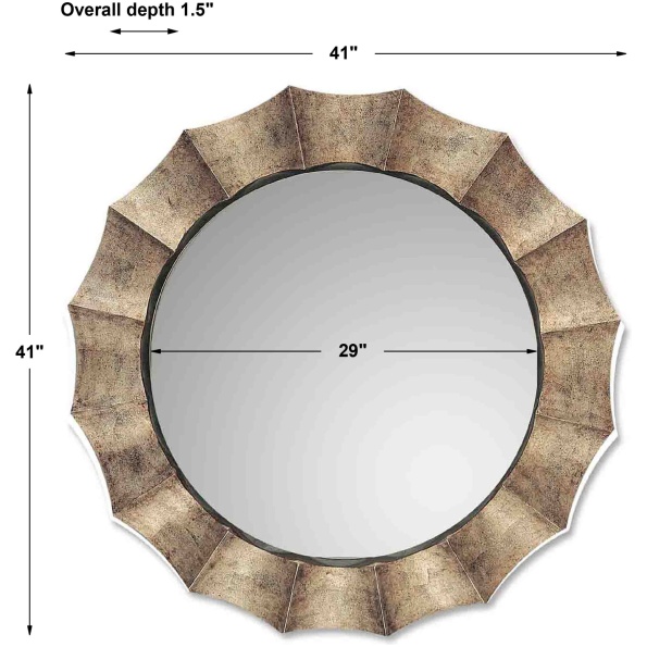 Gotham U Antique Silver Mirror
