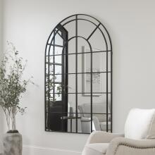 Grantola-Black Arch Iron Mirror