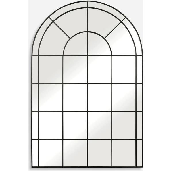 Grantola-Black Arch Iron Mirror