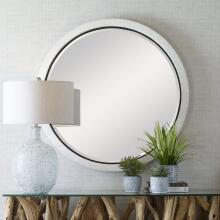 Granada-Whitewash Round Mirror