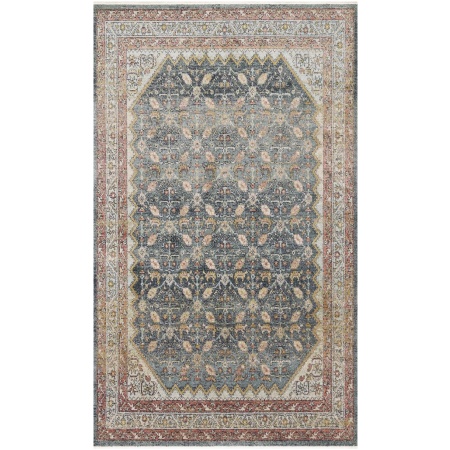 GRANDFATHER BLUE/PERSIMMON Area Rug Ft Worth