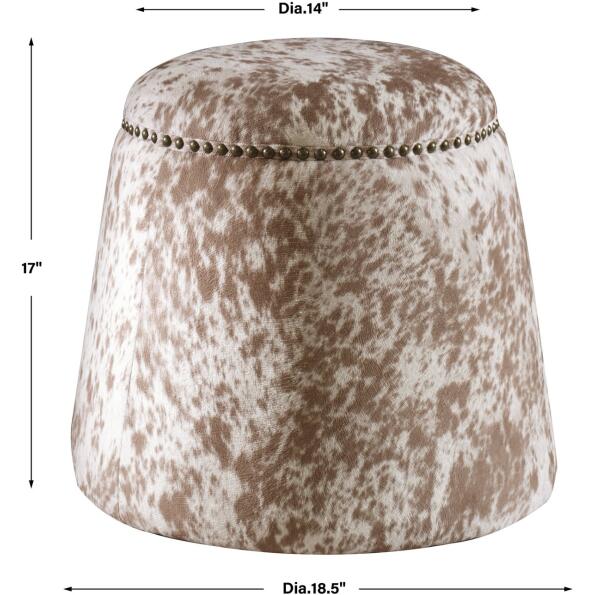 Gumdrop Cow Hide Ottoman