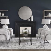 Guerina-Scalloped White Lamps