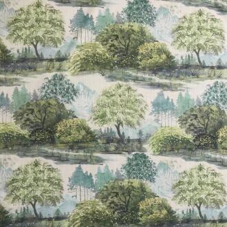 H-Hillary/Aqua - Prints Fabric Suitable For Drapery