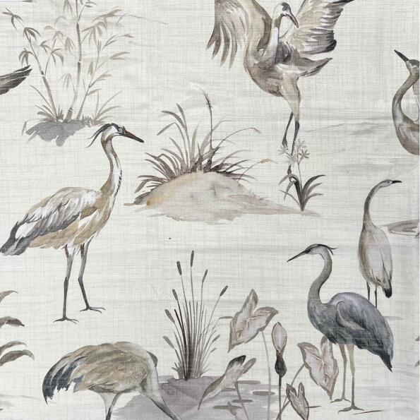 H-Egret/Natural - Prints Fabric Suitable For Drapery