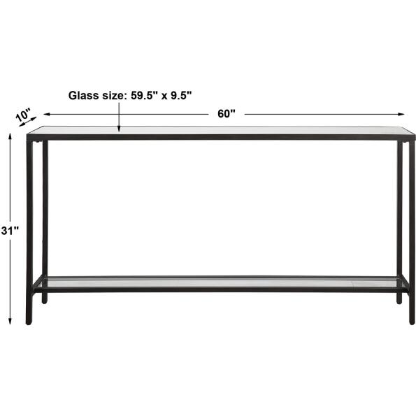 Hayley Black Console Table