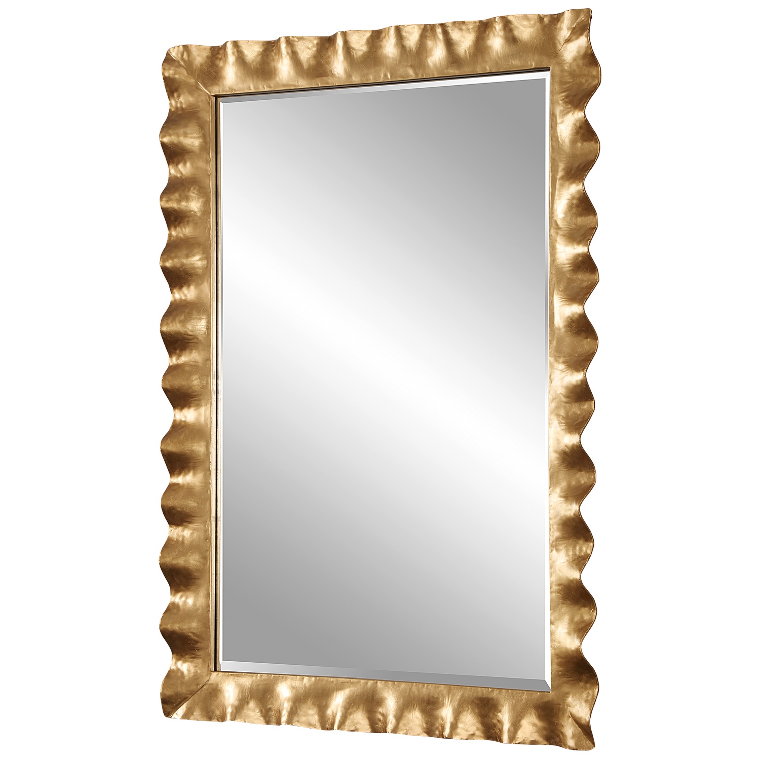 Haya-Scalloped Gold Mirror
