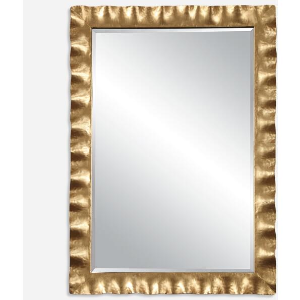 Haya-Scalloped Gold Mirror