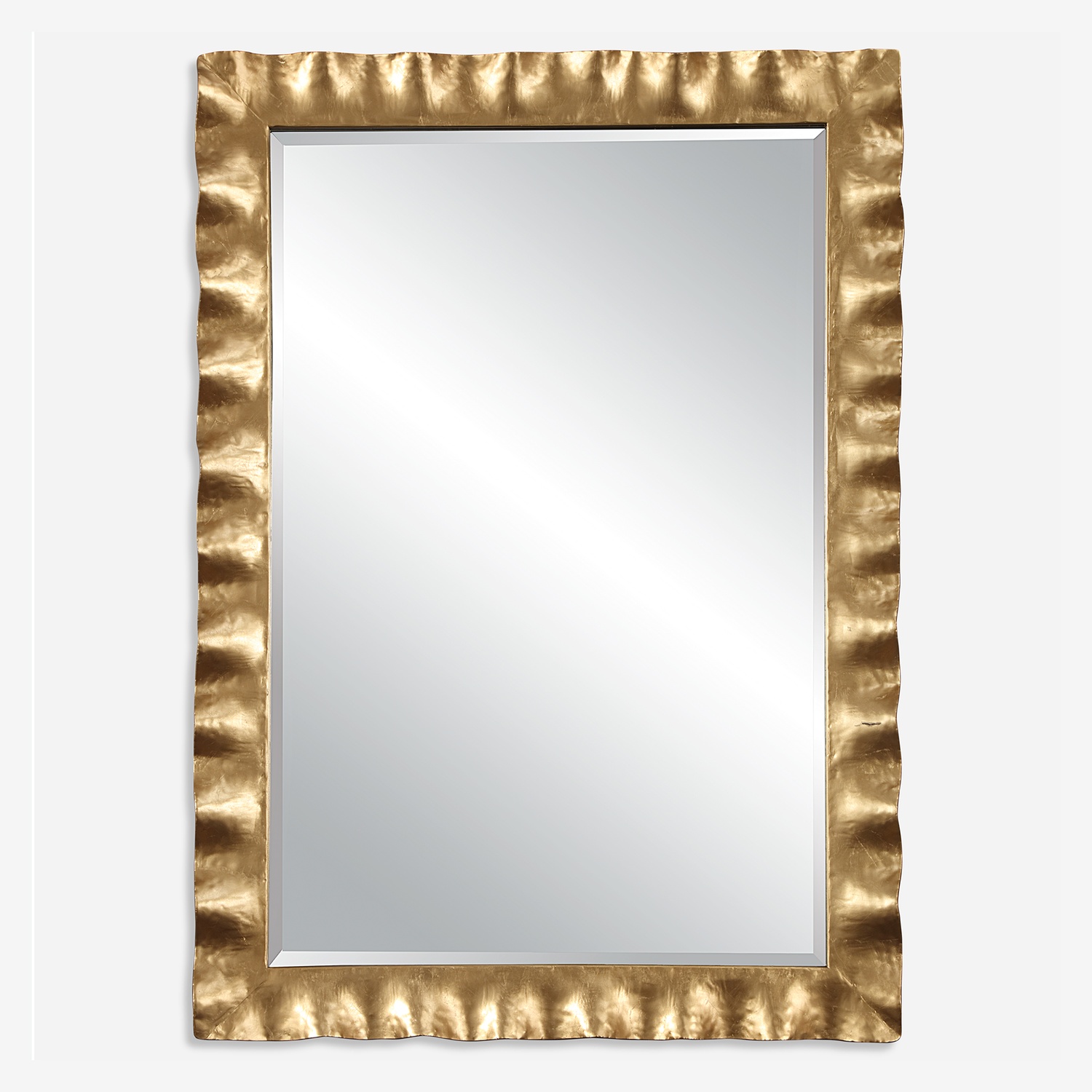 Haya-Scalloped Gold Mirror
