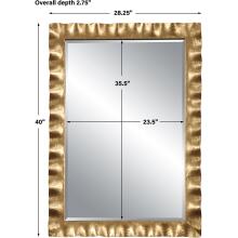 Haya-Scalloped Gold Mirror