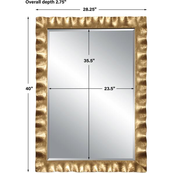 Haya Scalloped Gold Mirror