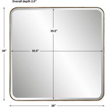 Hampshire-Square Gold Mirror