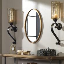 Herleva Oval-Gold Oval Mirrors