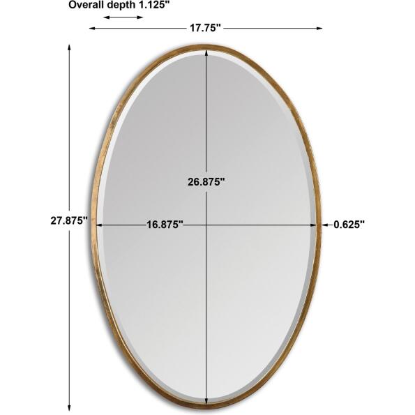 Herleva Gold Oval Mirror