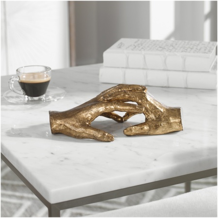 Uttermost Hold My Hand Gold Sculpture