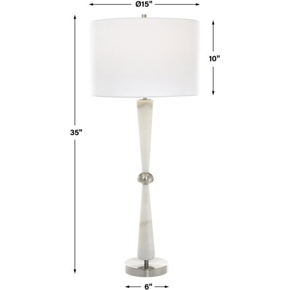 Hourglass White Table Lamp