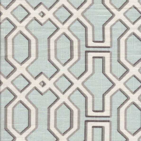 Hugh/Aqua - Prints Fabric Suitable For Drapery