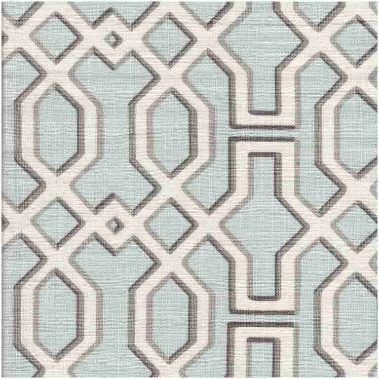 Hugh/Aqua - Prints Fabric Suitable For Drapery