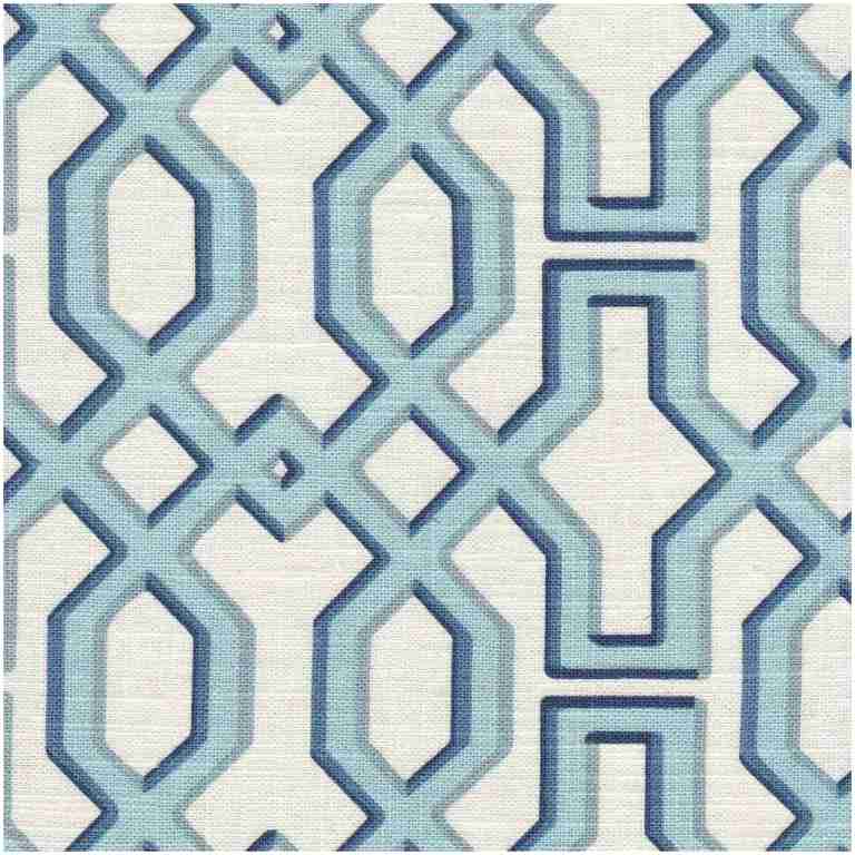 Hugh/Blue - Prints Fabric Suitable For Drapery