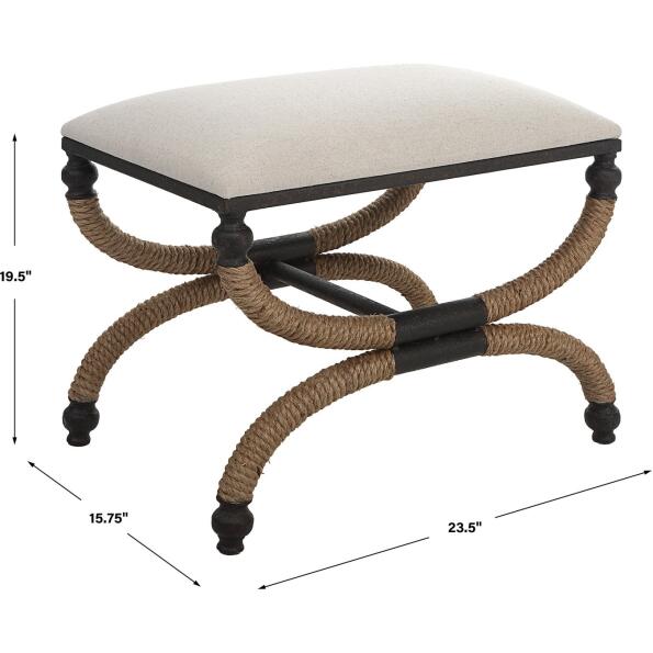 Icaria Upholstered Small Bench