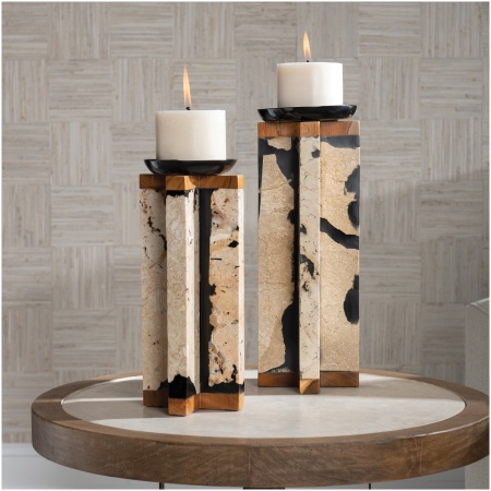 Uttermost Illini Stone Candleholders