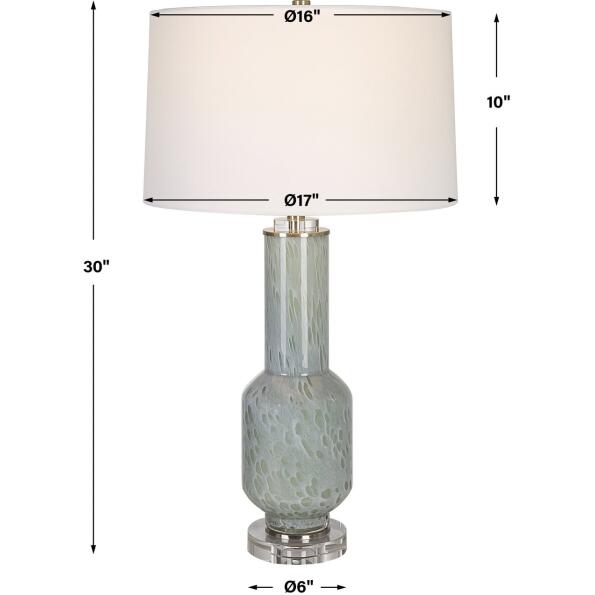 Imperia Aqua Gray Table Lamp