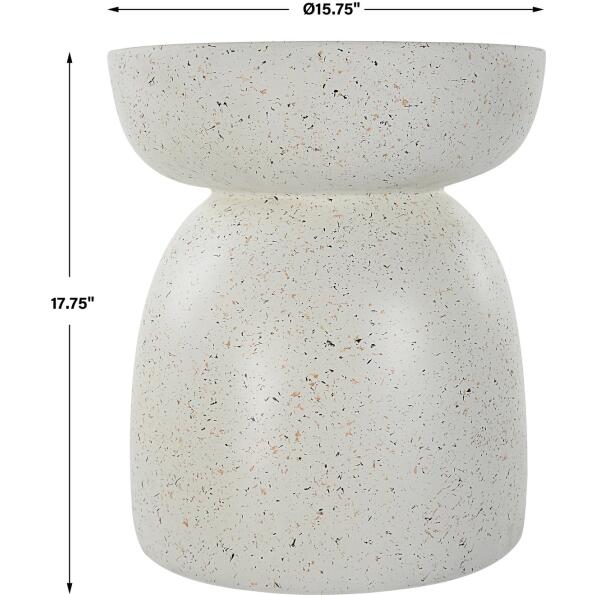 Inhale Cast White Accent Table