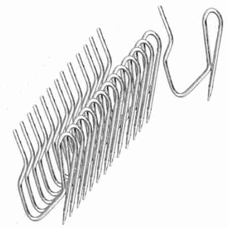 Drapery Pin Hooks/Silver - Hardware Fabric  - Houston