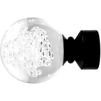 FINIAL ACRYLIC BALL 1/BLACK - Hardware Fabric  - Farmers Branch