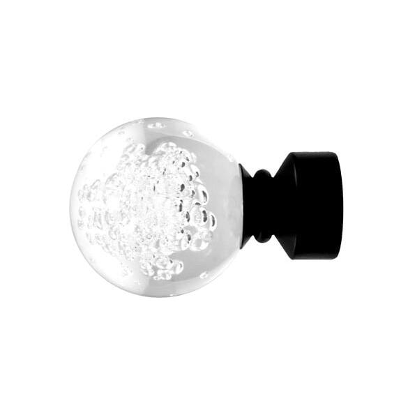 FINIAL ACRYLIC BALL 1/BLACK - Hardware Fabric  - Farmers Branch