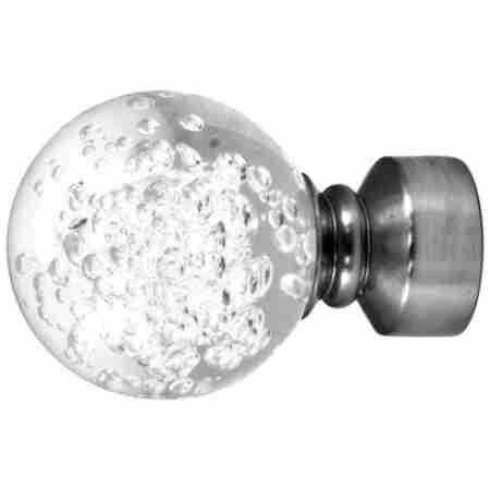 FINIAL ACRYLIC BALL 1/NICKEL - Hardware Fabric  - Plano