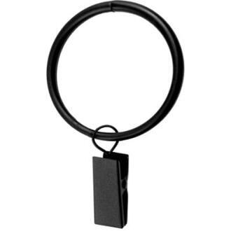 Rings Clip 7Pk 1/Black - Hardware Fabric  - Cypress
