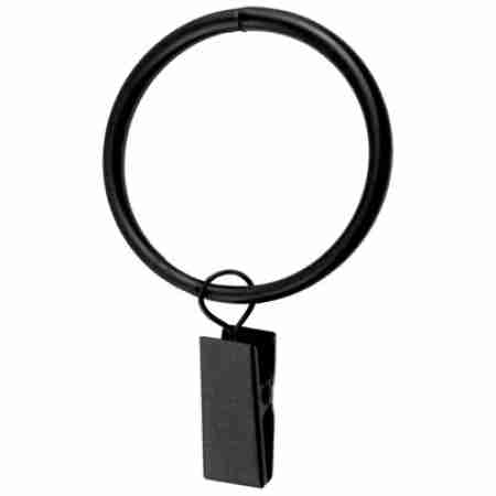 Rings Clip 7Pk 1/Black - Hardware Fabric  - Cypress
