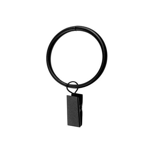 Rings Clip 7Pk 1/Black - Hardware Fabric  - Dallas