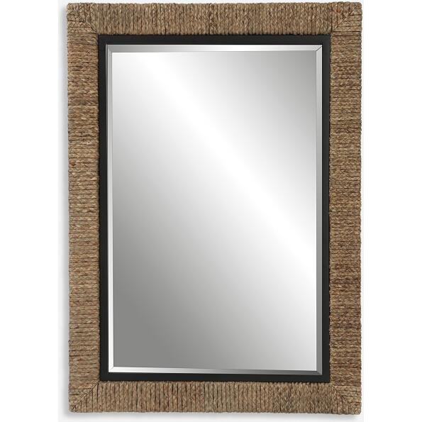 Island-Braided Straw Mirror