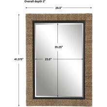 Island-Braided Straw Mirror