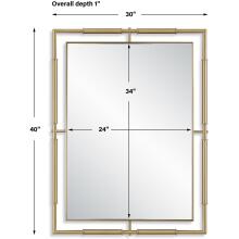 It’s All Connected-Rectangle Brass Mirror