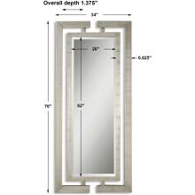 Jamal-Large Metal Modern Silver Mirrors