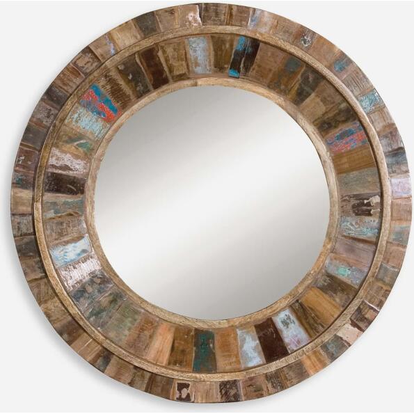Jeremiah-Round Wood Mirrors