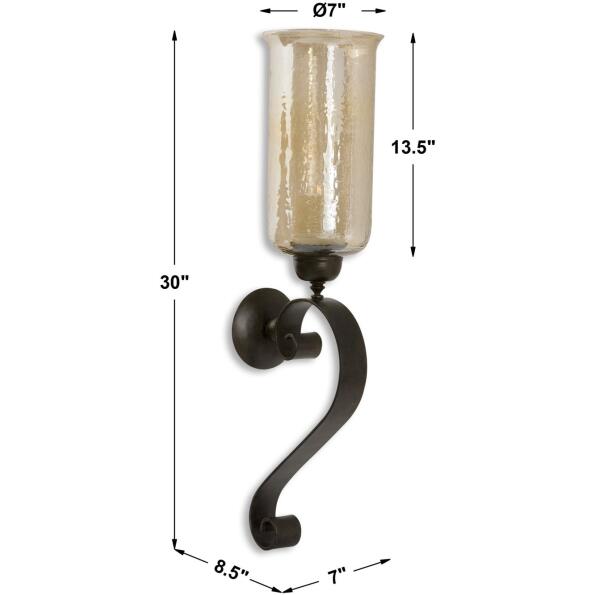 Joselyn Bronze Candle Wall Sconce