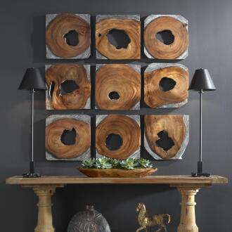 Uttermost Jungle Wood Paneled Wall Art